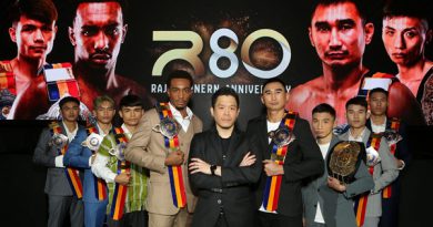 เวทีราชดำเนิน ฉลองยิ่งใหญ่ครบ 80 ปี แถลงเปิดศึกประวัติศาสตร์ส่งท้ายปี “R80 Rajadamnern Anniversary” จัดเต็ม 8 คู่มวยไทยที่ยิ่งใหญ่ที่สุดในรอบปี  เดิมพันโบนัสเฉียด 8 ล้านบาท ระเบิดความมันส์ 27 ธันวาคมนี้!