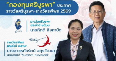 “กองทุนศรีบูรพา” ประกาศยกย่อง “กิตติ สิงหาปัด” ได้รับ “รางวัลศรีบูรพา” ประจำปี 2569 ด้าน“รินศรัทธา กาญจนวตี” กวีผู้พิการทางสายตา ได้รับ “รางวัลรพีพร”